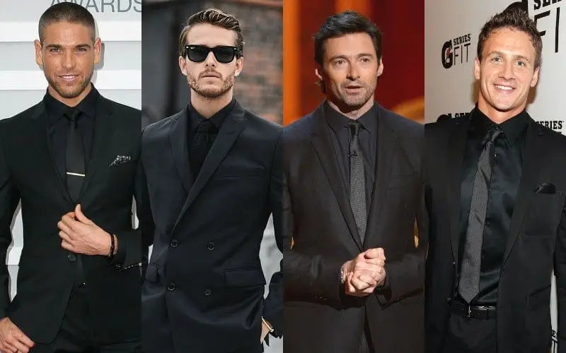 The Allure of the Black Suit Black Shirt Combo: A Style Statement –  MENSWEARR.COM