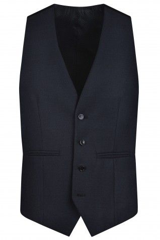 Torre Albert Navy Blue Pure Wool Light Weight Tweed Three Piece Suit