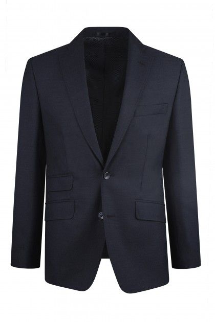 Torre Albert Navy Blue Pure Wool Light Weight Tweed Three Piece Suit