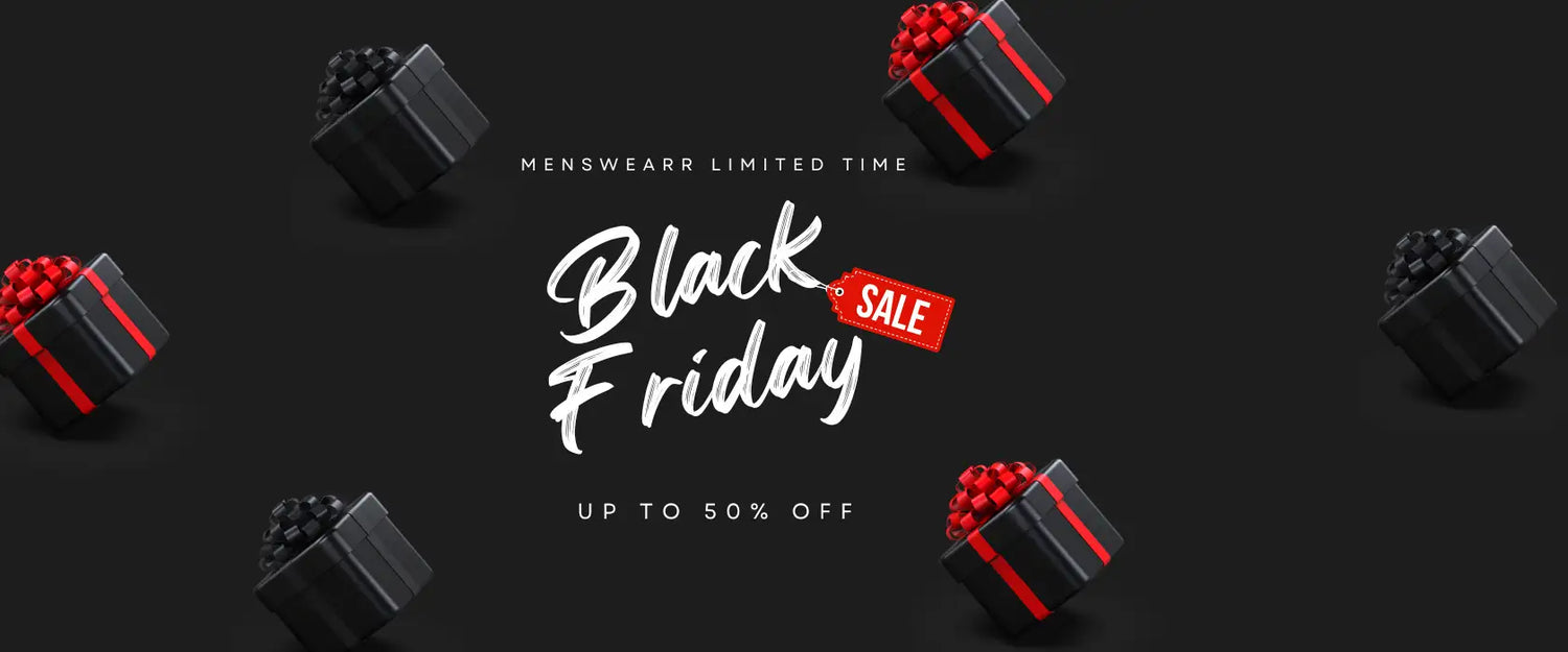 Black gift box with red ribbon and bow, glossy finish.