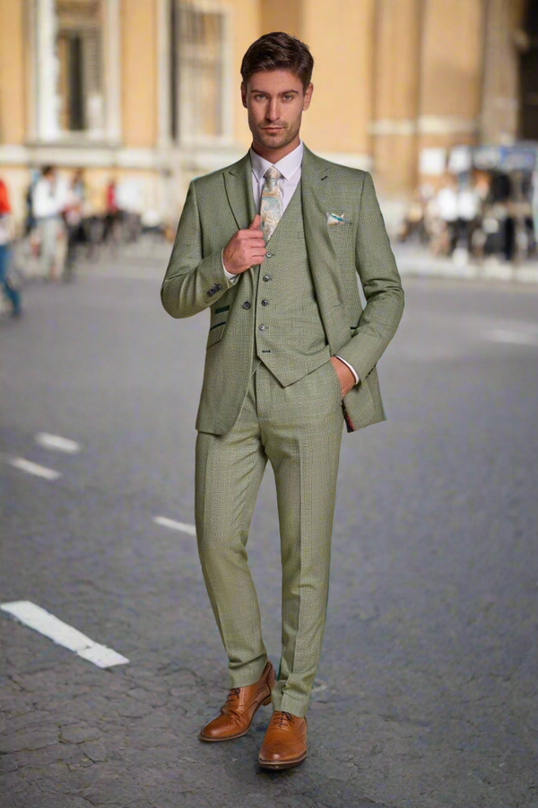 Cavani Caridi Men’s Sage Tweed Blazer - Suit & Tailoring