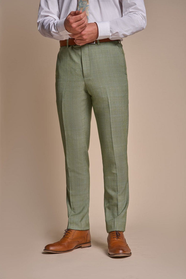 Cavani Caridi Men’s Sage Tweed Three Piece Suit - & Tailoring