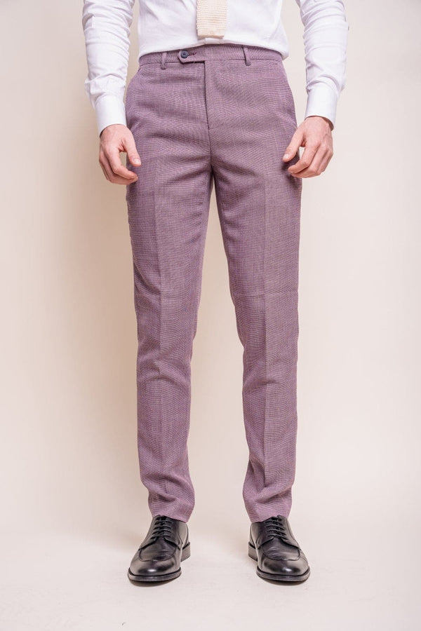 Cavani Classic Miami Lilac Slim Fit Trousers - 28R - Trousers