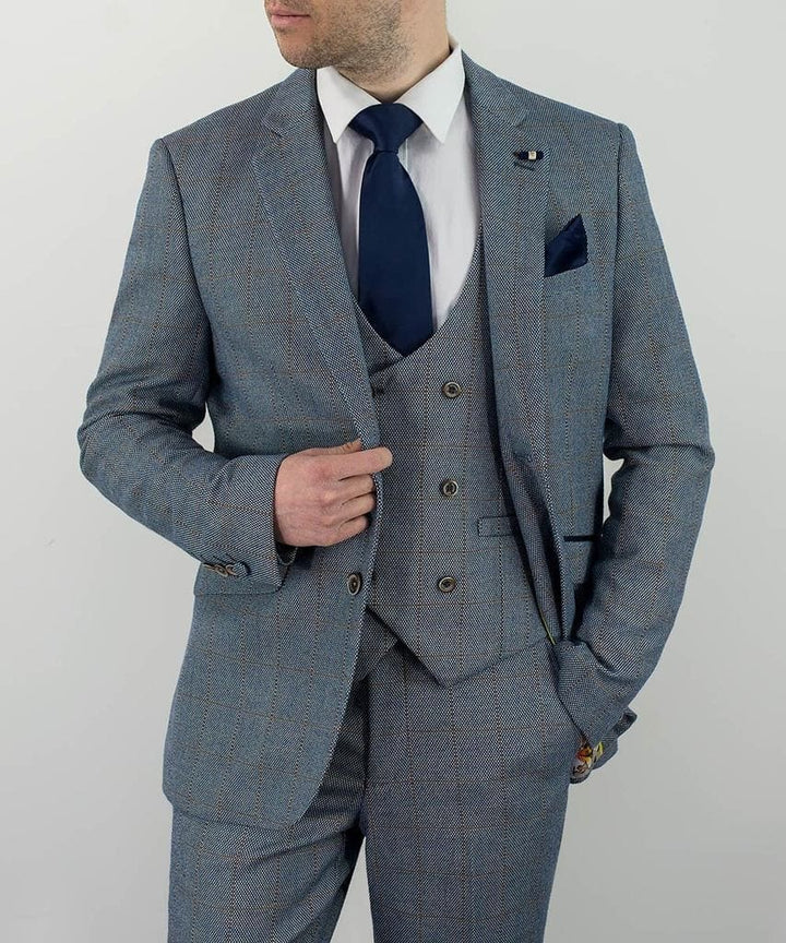 Cavani Delray Duckegg Sim Fit Tweed Style Blazer - 34 - Suit & Tailoring