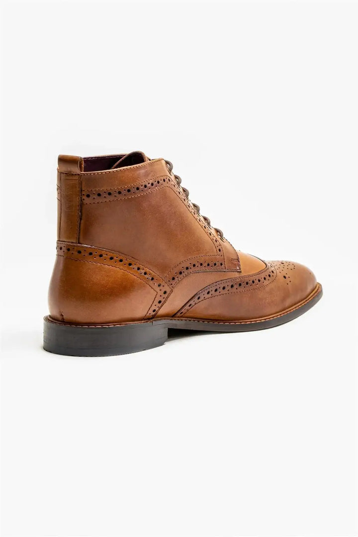 Cavani Holmes Tan Men’s Leather Boots - Boots