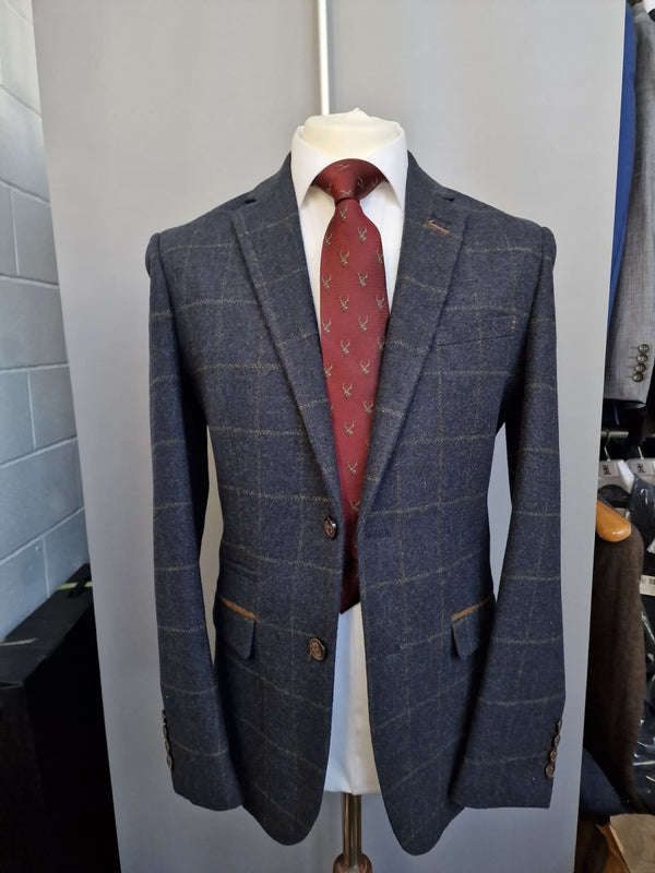 Cavani Kempson Navy Tweed Blazer 38R - Suits