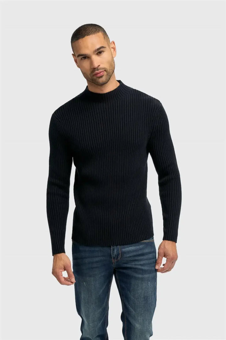 Cavani Men’s Fosco Turtleneck Jumper - Navy / S - Knitwear