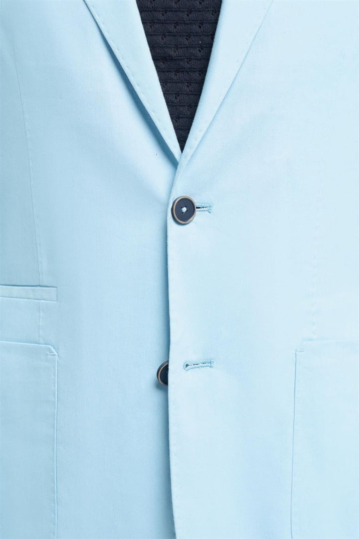 Cavani Men’s Luca Sky Blue Blazer - Suit & Tailoring
