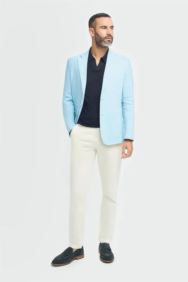 Cavani Men’s Luca Sky Blue Blazer - Suit & Tailoring