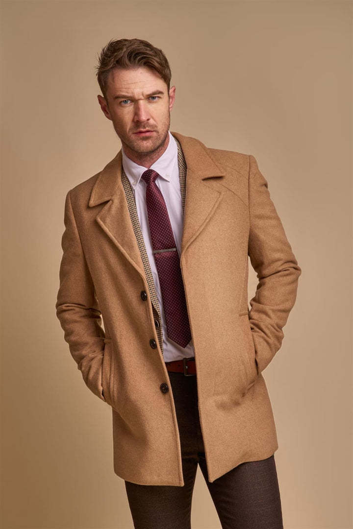 Cavani Men’s Marcus Camel Coats - 36R - Coats