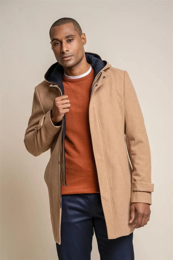 Cavani Men’s Michigan Camel Coats - Coats