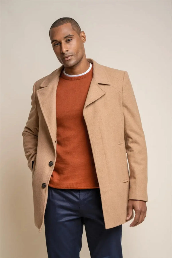 Cavani Men’s Nelson Camel Coats - 36R - Coats