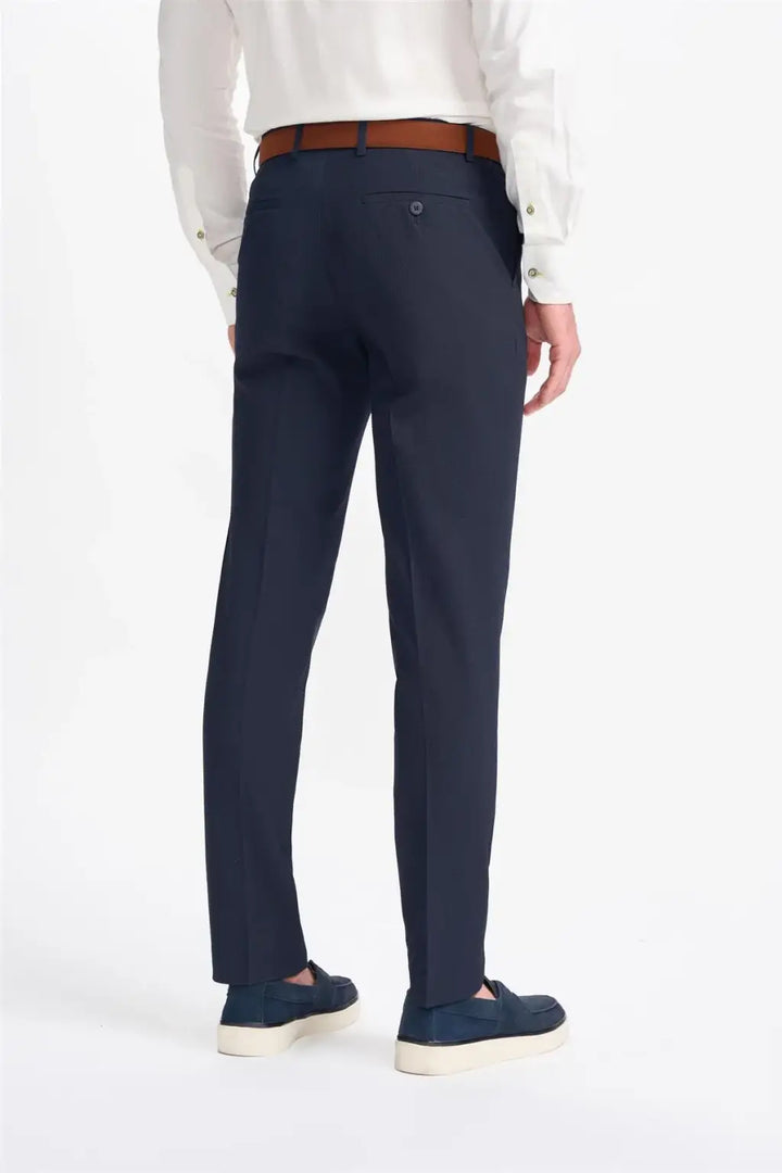 Cavani Men’s Siren Navy Trousers - Suit & Tailoring