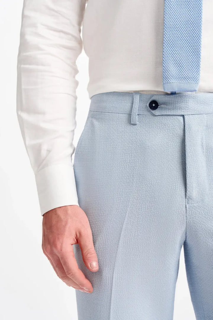 Cavani Men’s Siren Sky Blue Trousers - Suit & Tailoring