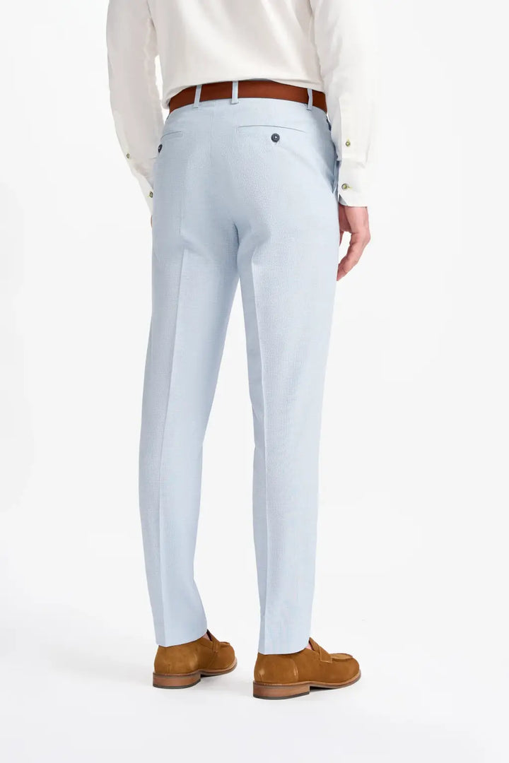 Cavani Men’s Siren Sky Blue Trousers - Suit & Tailoring