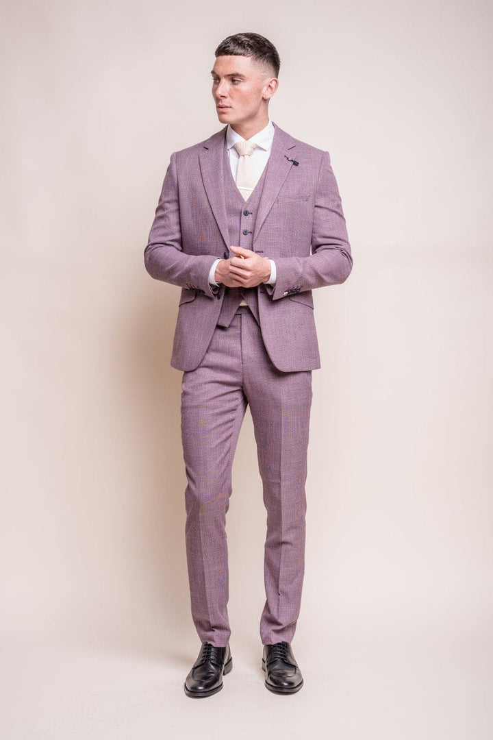 Cavani Miami Men’s Lilac Slim Fit Suit - Suits