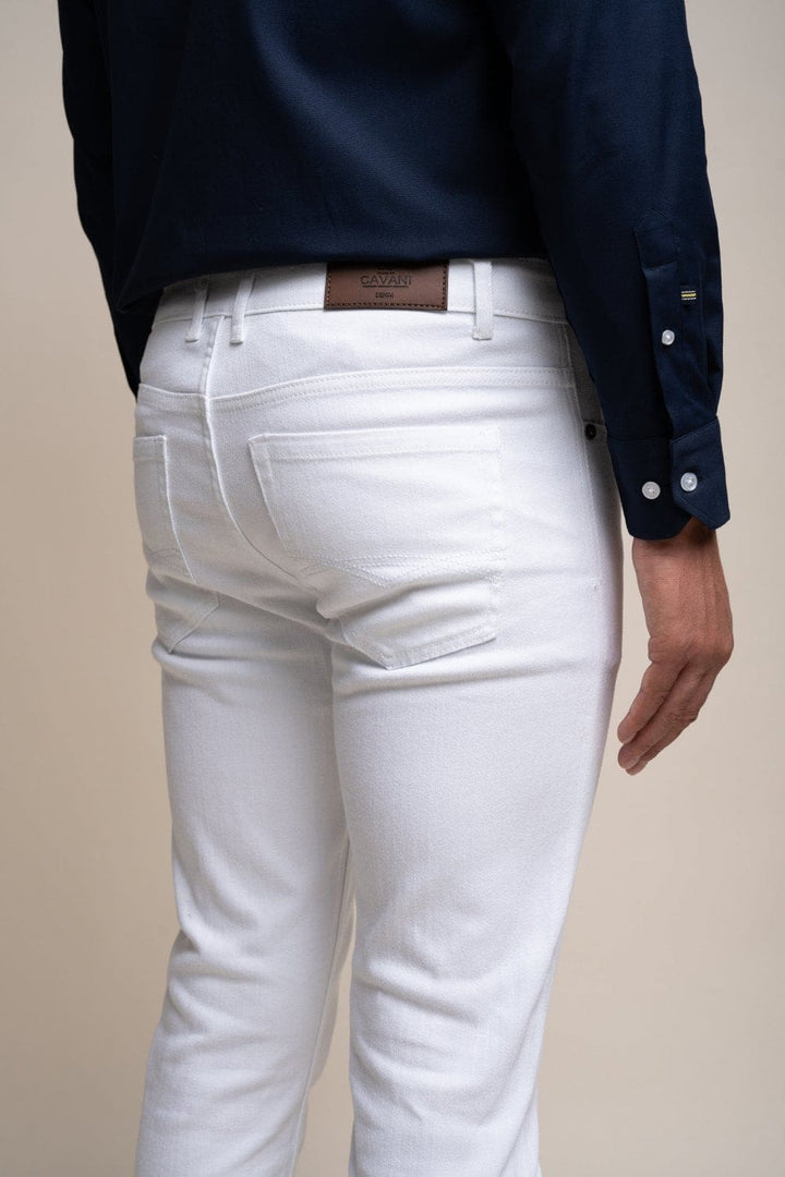 Cavani Milano White Denim Jeans - Jeans