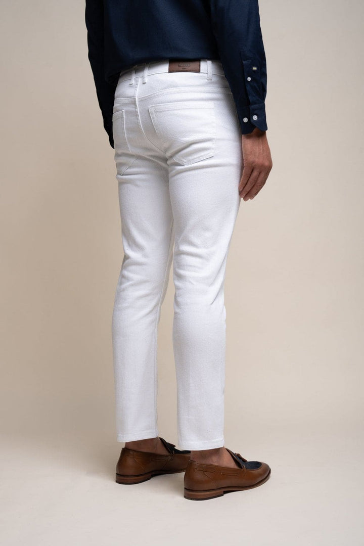 Cavani Milano White Denim Jeans - Jeans