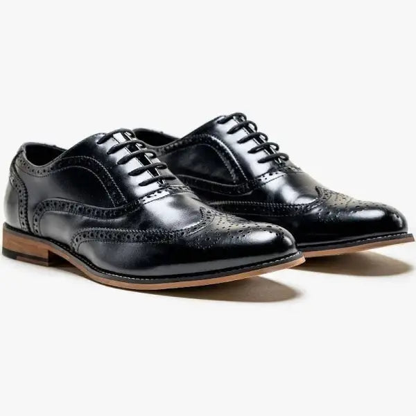 Cavani Oxford Black Brogue Shoes - UK7 | EU41 - Shoes