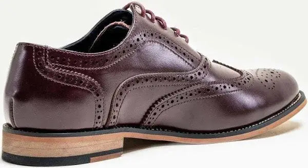 Cavani Oxford Wine Brogue Shoes - Shoes