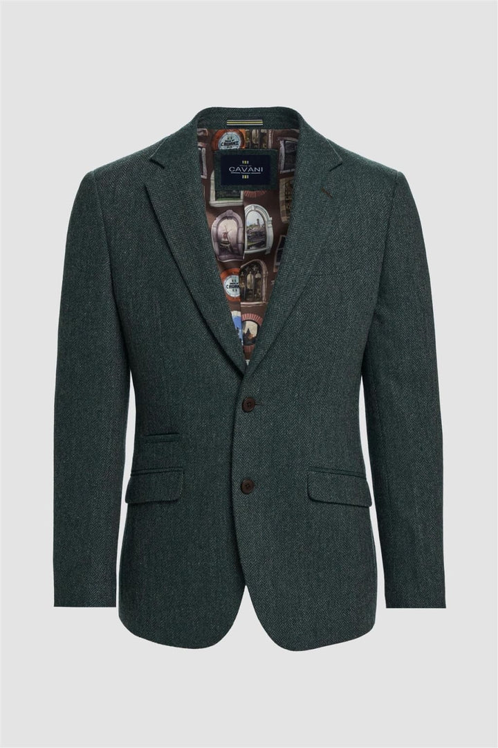 Thomas Lush Olive Tweed Blazer