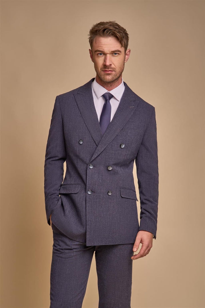 Cavani Tokyo Navy Double Breasted Blazer - 34R - Suit & Tailoring