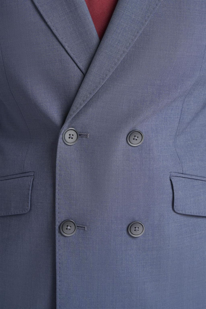 Cavani Victorious Double Breasted Dove Blazer - Suit & Tailoring