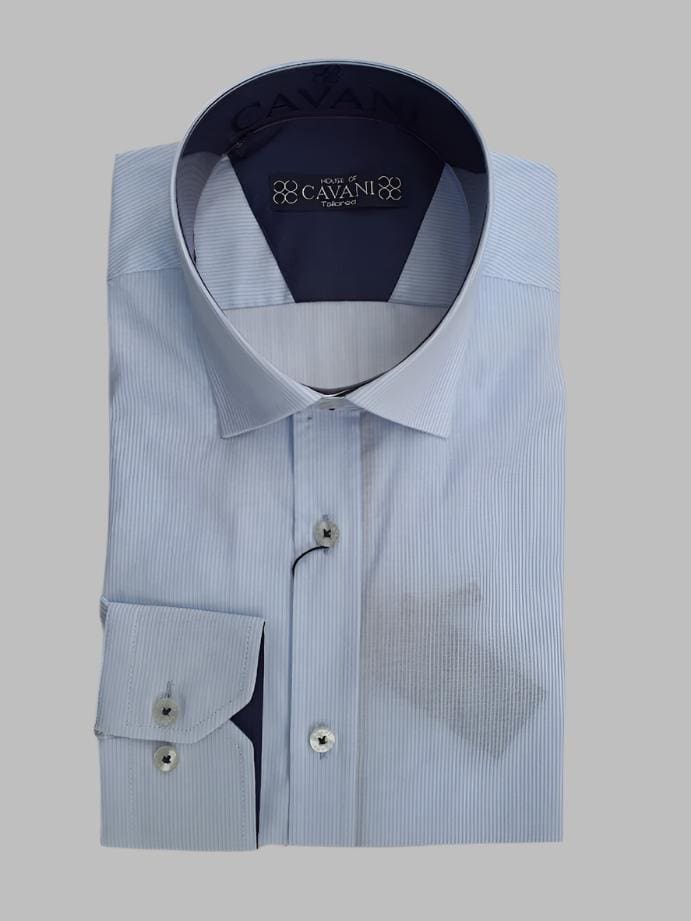 Men’s Sky Blue Classic Collar Shirt by Cavani - Shirts
