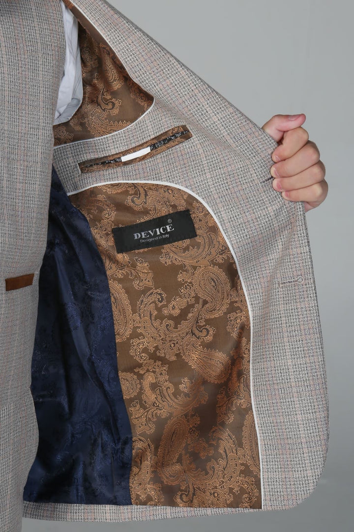 Device - Boy’s Leo Beige Three Piece Suit - boys suits