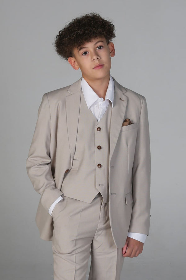 Device - Boy’s Mayfair Stone Three Piece Suit - boys suits