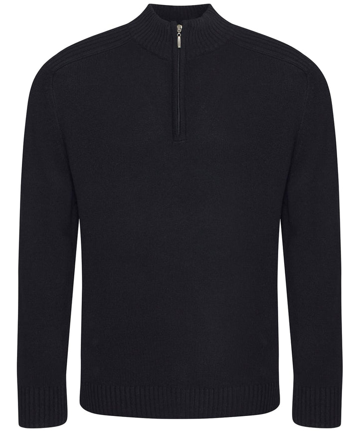 Ecologie Wakhan ¼ Zip 1/4 Zip Knit Sweater - Black / XS - Knitwear