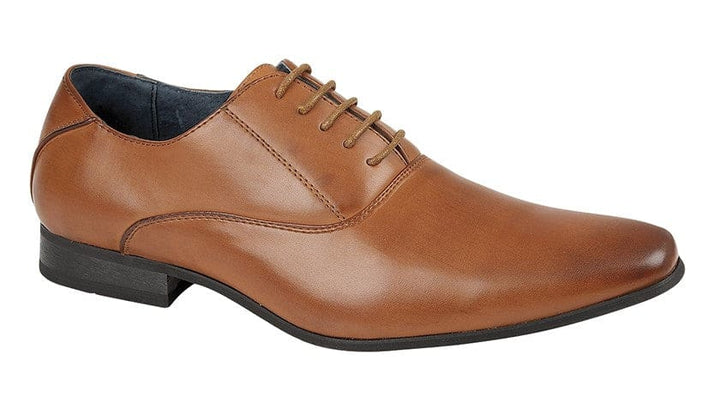 Goor Men’s Tan 5 Eyelet Plain Oxford Tie Shoes - Shoes