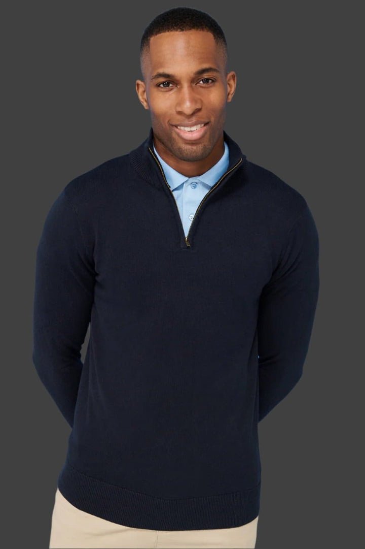 Henbury ¼ Zip Knitted Jumper - Knitwear