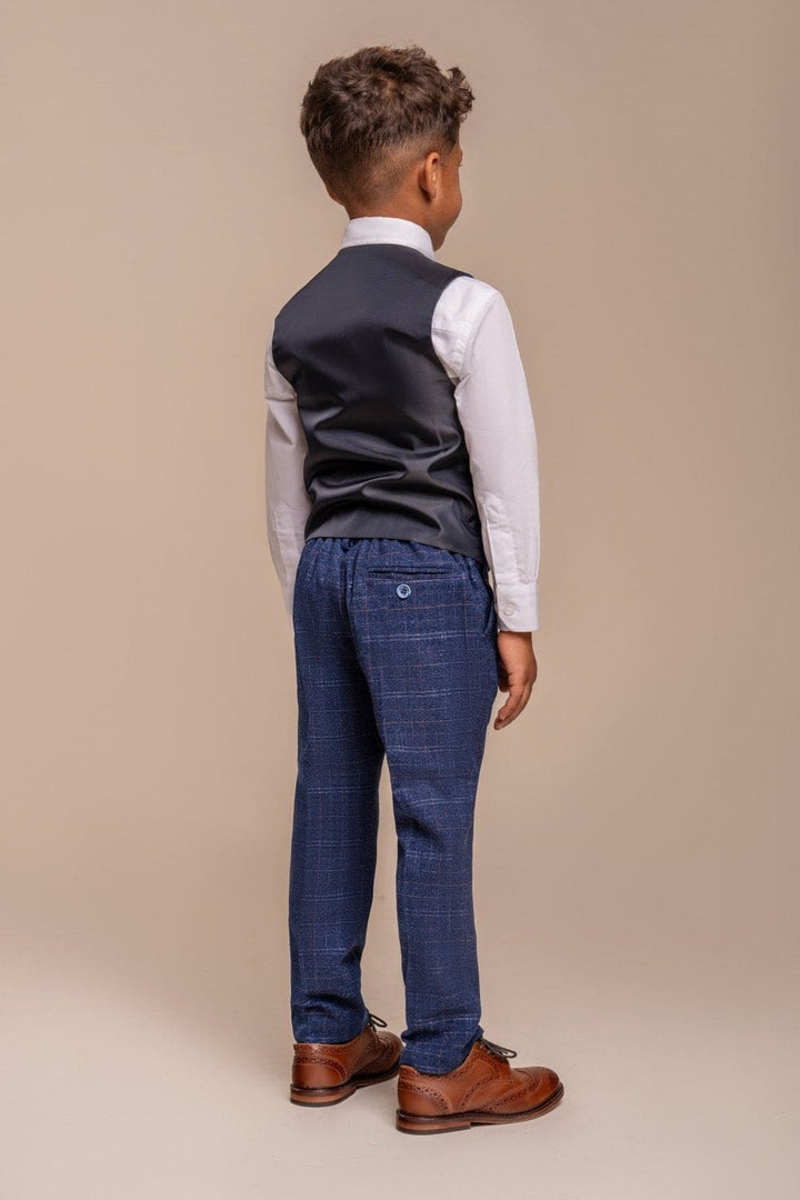 Cavani Kaiser Boy’s Three Piece Blue Slim Fit Suit - Suit & Tailoring