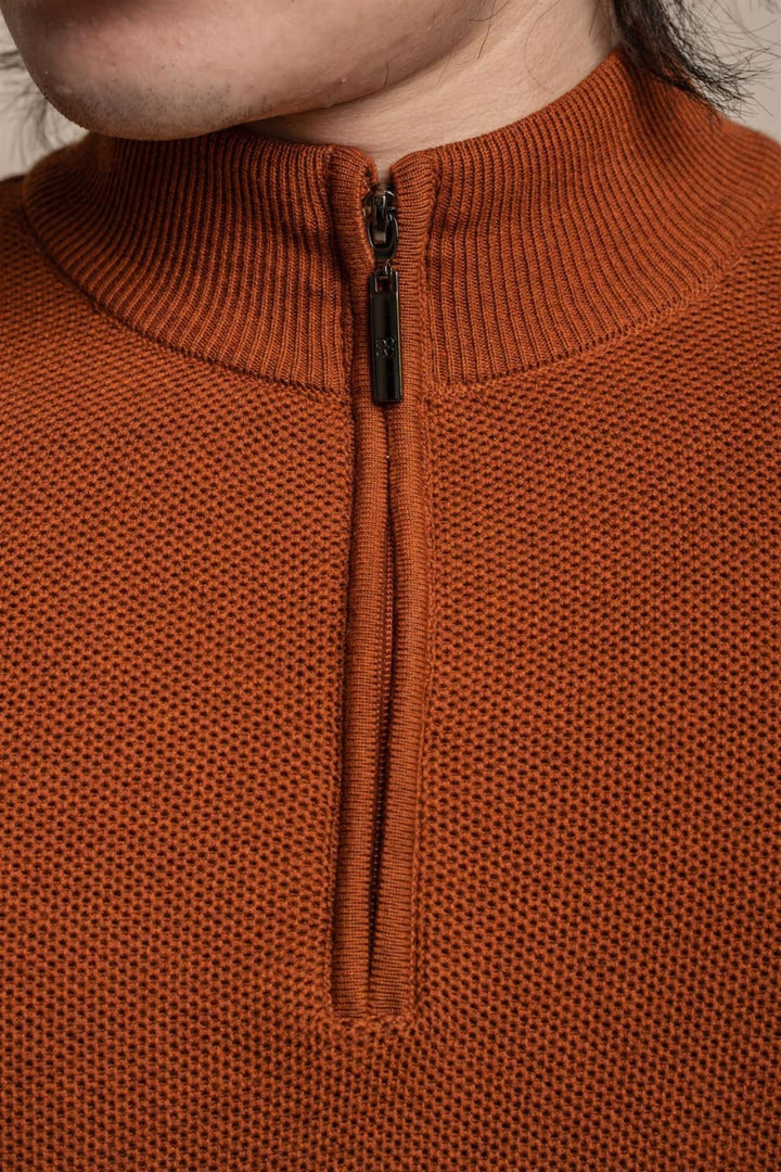 Cavani Men’s Kyle Rustic Half-Zip Knitwear - Shirts