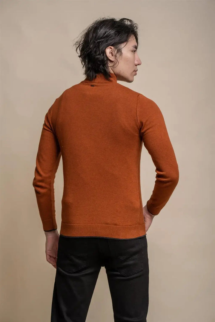 Cavani Men’s Kyle Rustic Half-Zip Knitwear - Shirts