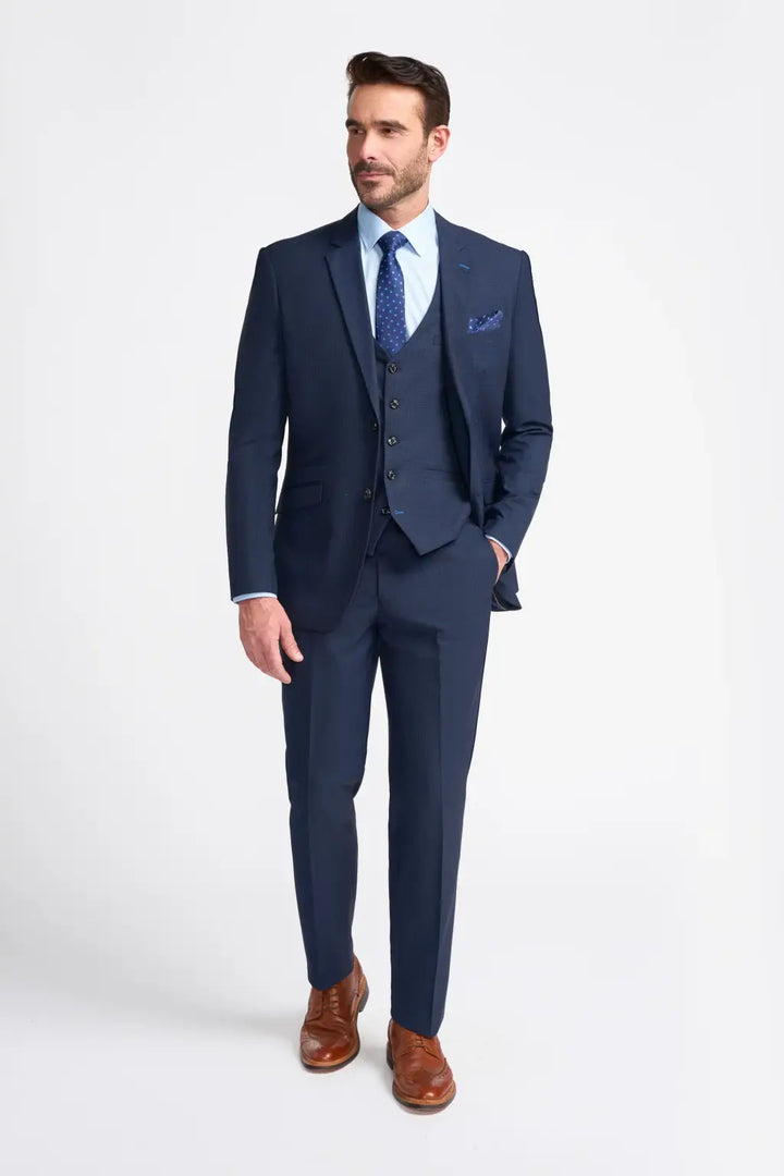 Cavani Seeba Navy Men’s Three Piece Suit - Suit & Tailoring