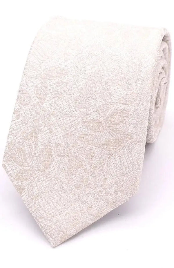 LA Smith Champagne Textured Floral Tie And Hank Set - Accessories