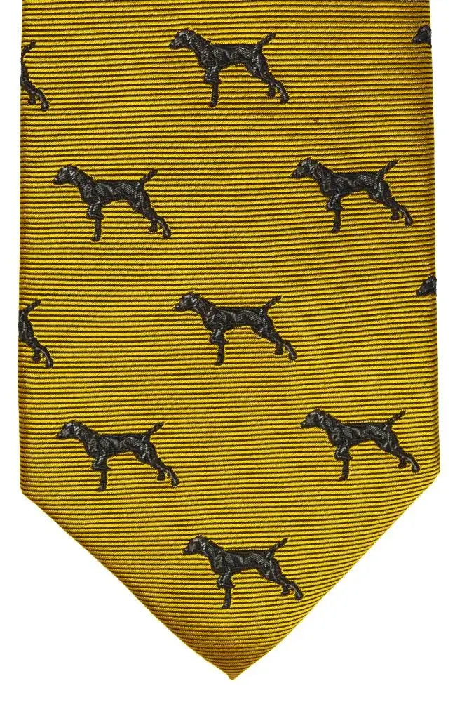 LA Smith Country And Hobby Labrador Silk Ties - Mustard Accessories