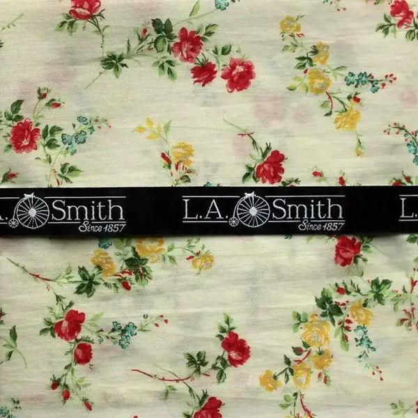 LA Smith Ivory Pocket Square Hank Made With Liberty Fabric - Accessories