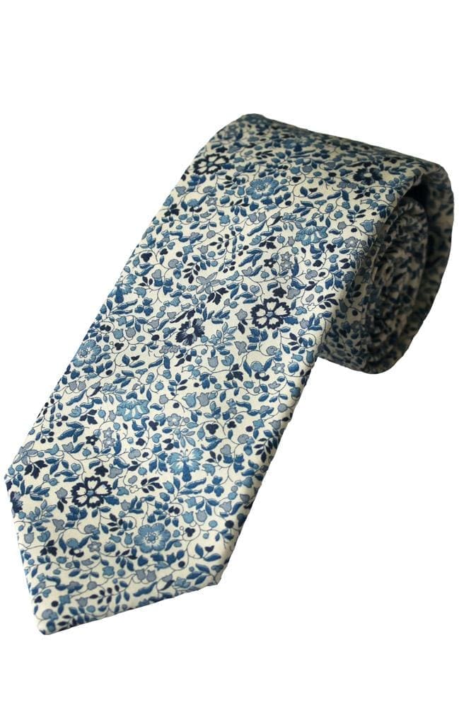 L A Smith ’Katie & Millie’ Blue Tie And Hank Set Made With Liberty Fabric - Accessories