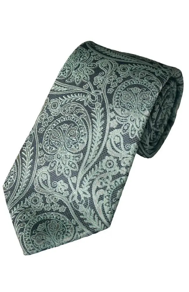 LA Smith Paisley Lace Woven Wedding Poly Ties - Accessories