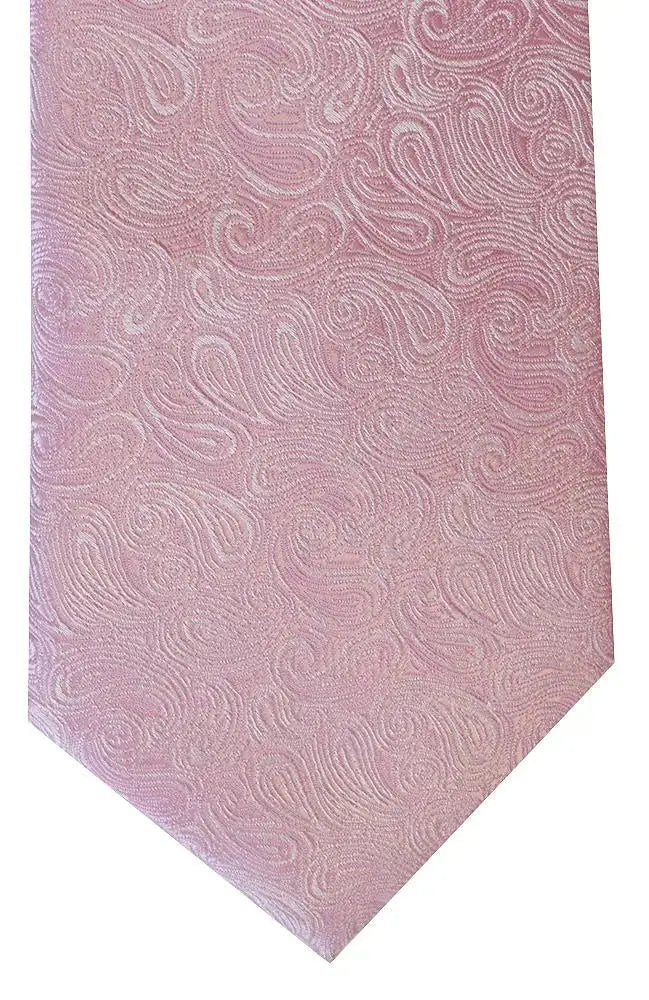 LA Smith Paisley Woven Wedding Poly Ties - Pink - Accessories