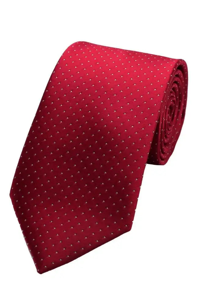 LA Smith Poly Small Spot Tie - Red - Accessories