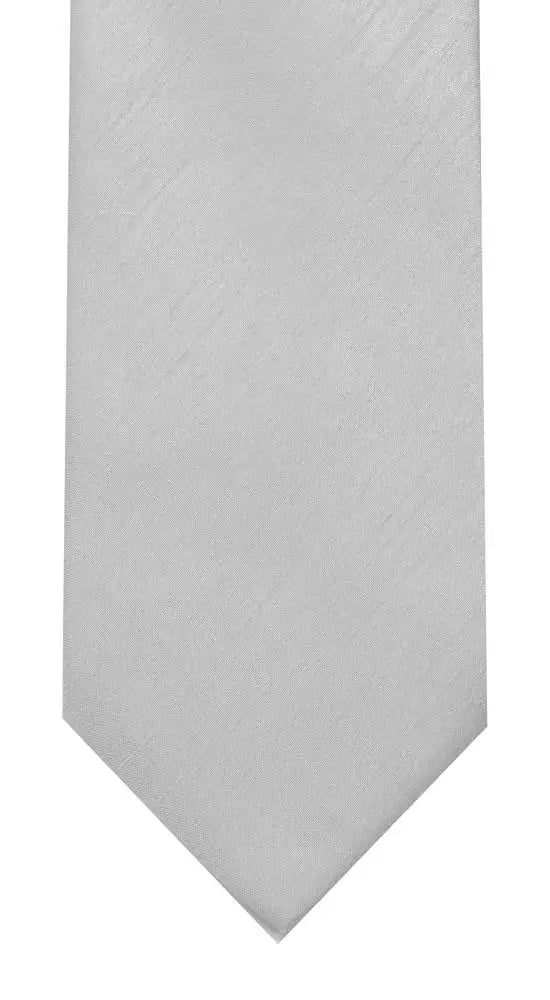 LA Smith Silver Shantung Tie - Accessories