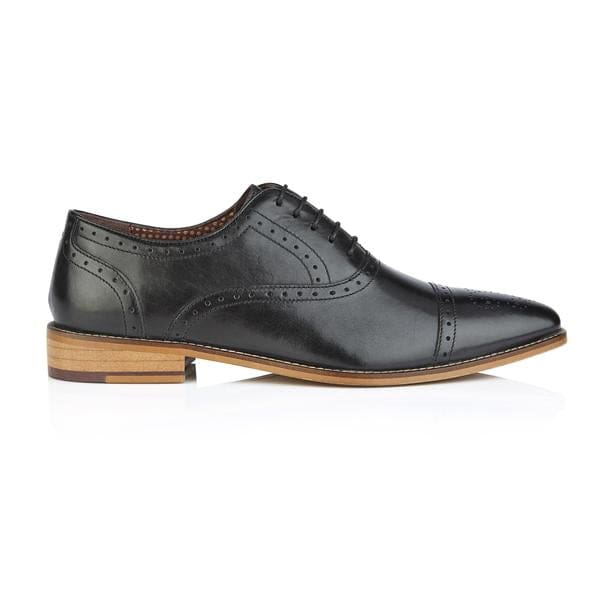 London Brogue Arthur Oxford Black Men’s Shoes - Shoes