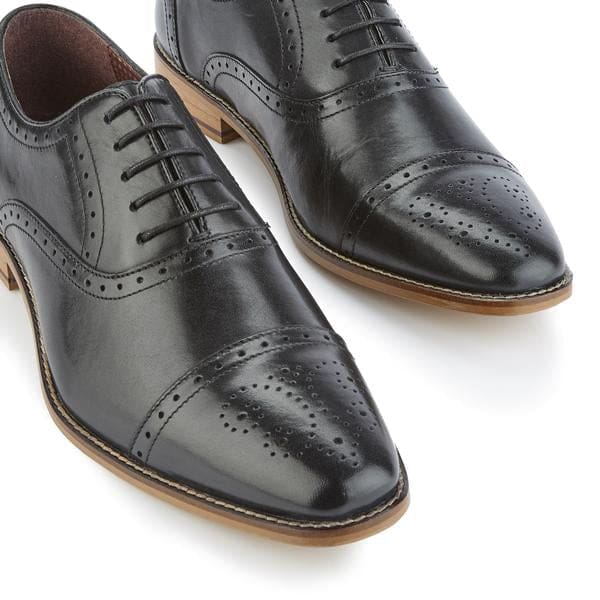 London Brogue Arthur Oxford Black Men’s Shoes - Shoes