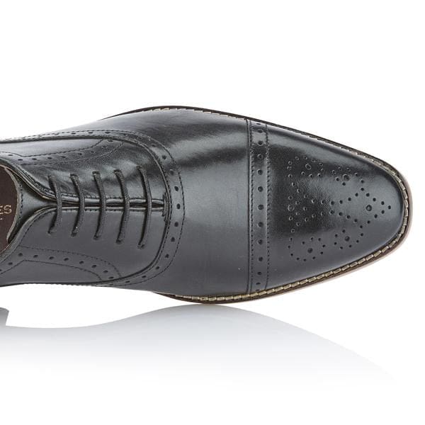 London Brogue Arthur Oxford Black Men’s Shoes - Shoes