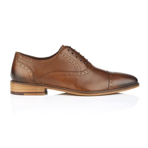 London Brogue Arthur Oxford Chestnut Men’s Shoes - Shoes