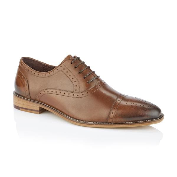 London Brogue Arthur Oxford Chestnut Men’s Shoes - UK7 | EU41 - Shoes